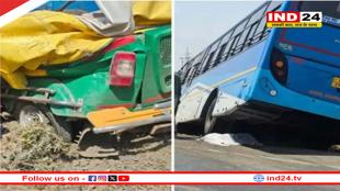 गुजरात के पाटन जिले में भीषण सड़क हादसा, बस और ऑटो के बीच टक्कर, 6 लोगों की मौत