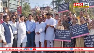 संदेश खाली घटना को लेकर बीजेपी ने ममता सरकार के खिलाफ़ खोला मोर्चा, इंदौर में किया प्रदर्शन 