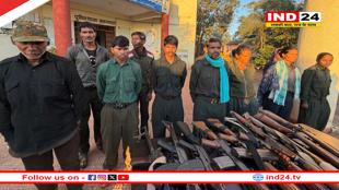 1 करोड़ के इनामी नक्सली मज्जी ने गिरोह के साथ किया सरेंडर 