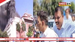 सचिवालय के सामने धरने पर बैठे पीसीस चीफ और नेता प्रतिपक्ष, बोले- जानबूझकर लगाई गई आग