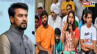 केंद्रीय मंत्री अनुराग ठाकुर से मिलने उनके घर पहुंचे बजरंग पूनिया और साक्षी मलिक, इस मांग को लेकर अड़े पहलवान
