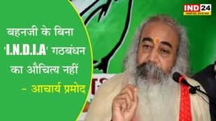 आचार्य प्रमोद कृष्णम का बड़ा बयान, बोले - मायावती को I.N.D.I.A में शामिल किए बिना यूपी में BJP को नहीं हरा सकते 