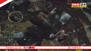 देवास में दुकान में लगी आग, गैस सिलेंडर और फ्रिज में हुआ ब्लास्ट