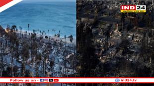 आसमान से दिख रहे Los Angeles के जलने के निशान, हेलिकॉप्टर से ली गई बर्बाद हुए इलाकों की तस्वीरें