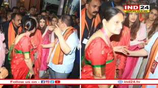 बप्पा के दर आई ऐश्वर्या राय भीड़ में फंसने के बाद भी नहीं भूलीं संस्कार