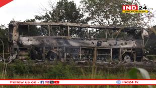 मैक्सिको में बड़ा हादसा,ट्रक से टक्कर के बाद बस में लगी आग, 41 लोग जिंदा जले