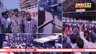 मूंगफली के भाव कम मिलने पर फूटा किसानो का गुस्सा