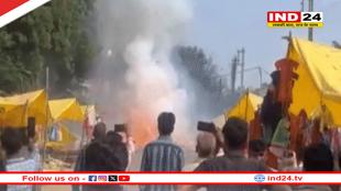 धार में पटाखा दुकानों में लगी आग, 6 लोग झुलसे