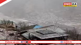 उत्तराखंड में बदला मौसम का मिजाज, हर्षिल समेत पहाड़ी क्षेत्रों में हुई बर्फबारी