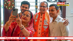 बुधनी में शिवराज ने फैमिली संग डाला वोट