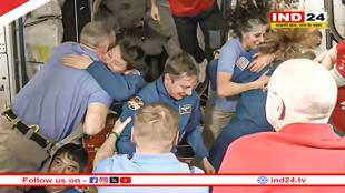 ISS पहुंचे नए मेहमानों को देखकर सुनीता विलियम्स हुईं गदगद