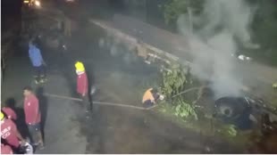 CG News : दो ट्रेलर में भीषण टक्कर के बाद लगी आग, जिंदा जल गया ट्रेलर का ड्राइवर