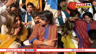 धीरेंद्र शास्त्री की पदयात्रा में शिल्पा शेट्टी का खास अंदाज, सड़क पर बैठकर की बाते 