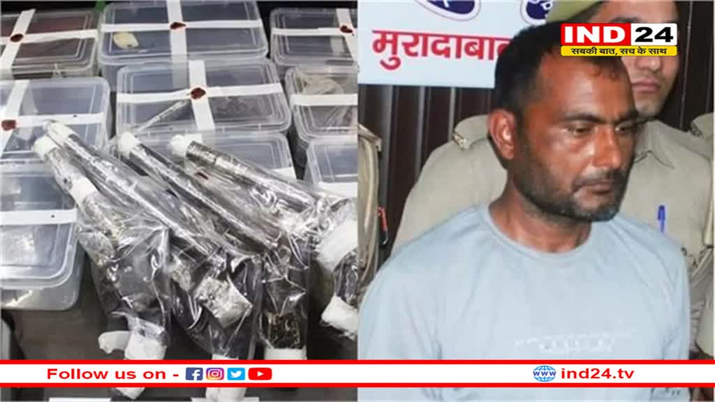 मुरादाबाद:  पुलिस ने अवैध शस्त्र फैक्ट्री पकड़ी, हिस्ट्रीशीटर उस्मान को किया गिरफ्तार,  चुनाव में खपाने के लिए बना रहा था अवैध शस्त्र 