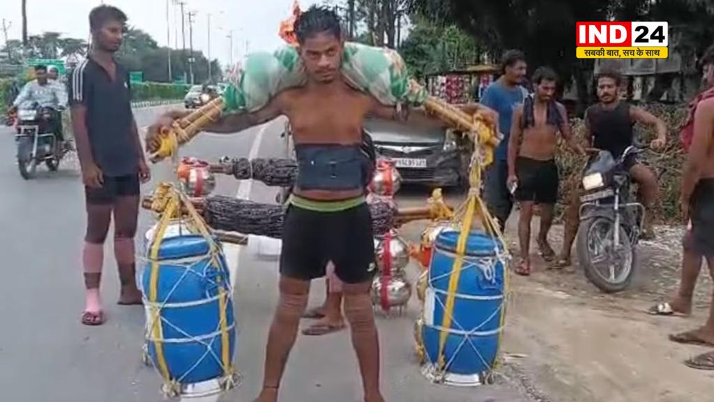 दिल्ली-देहरादून हाईवे पर नीले ड्रम वाला कांवड़ बना चर्चा का विषय
