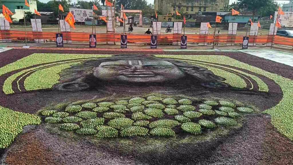 CG NEWS : भगवन राम के ननिहाल में 5 हजार किलो बेर से बनाई प्रभु श्रीराम की अद्भुद रंगोली....