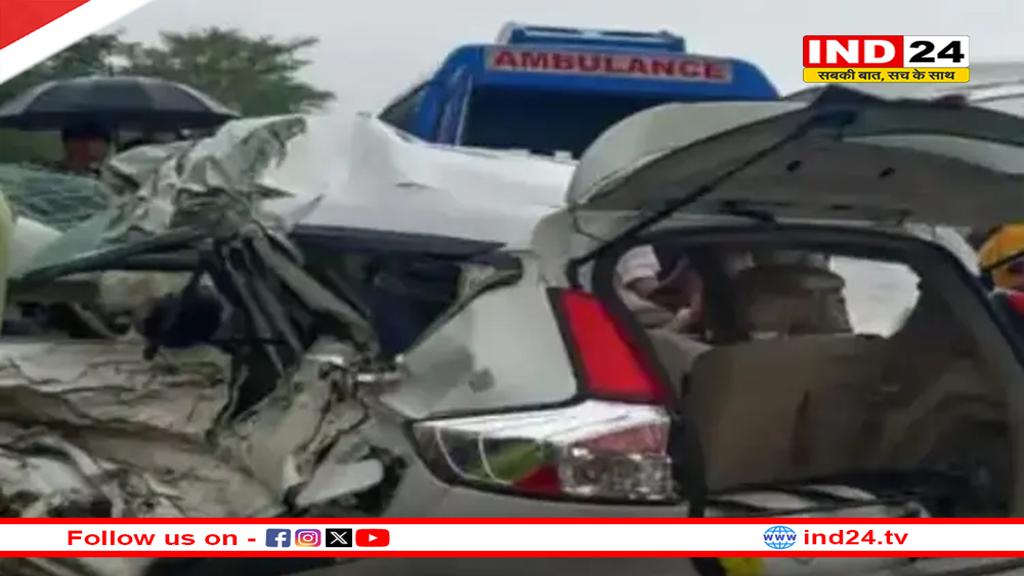 राजनांदगांव हाईवे पर ट्रक-कार की भीषण टक्कर, 6 युवकों की मौत