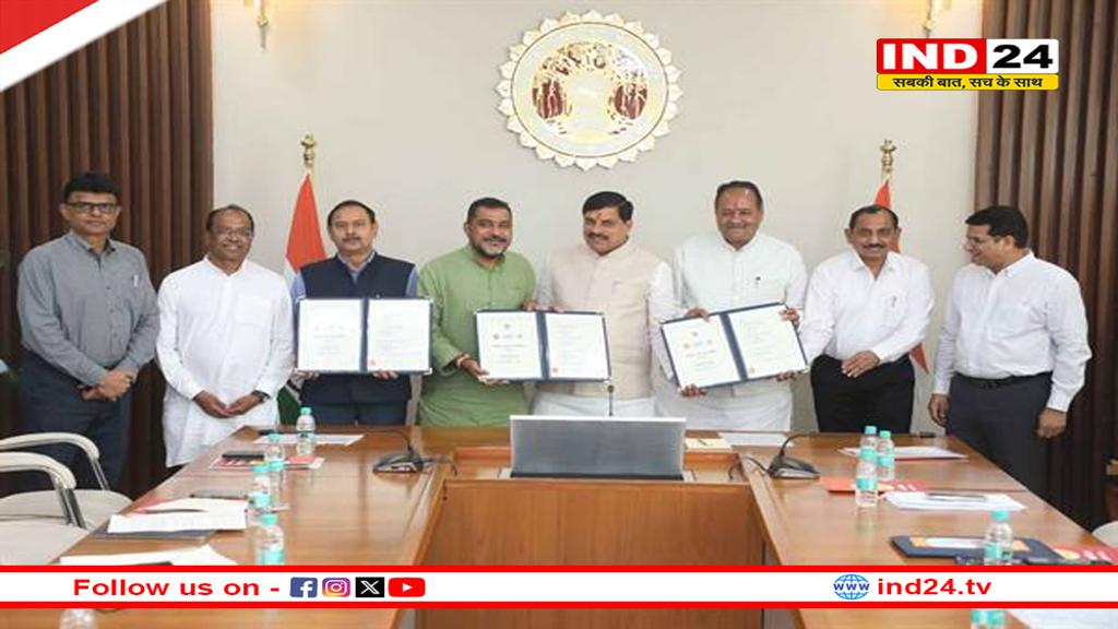 मुख्यमंत्री डॉ. मोहन यादव की मौजूदगी में आनंद ग्रामों के विकास और नदी संरक्षण पर हुए दो एमओयू