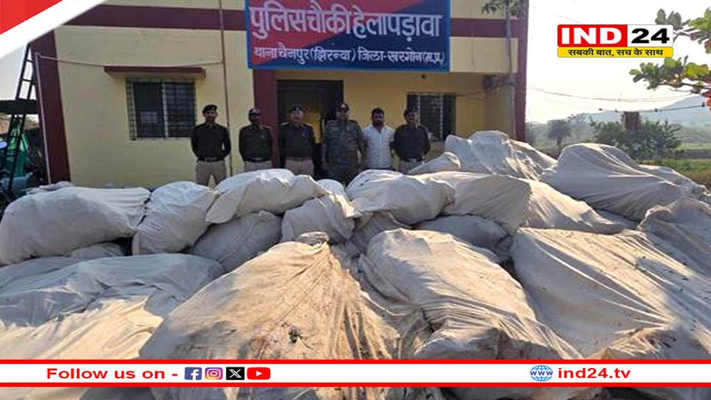 खरगोन पुलिस की बड़ी कार्रवाई, पहाड़ी क्षेत्र में अवैध गांजा खेती का भंडाफोड़