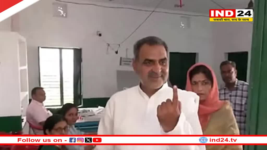 केंद्रीय मंत्री बालियान ने पत्नी संग किया मतदान