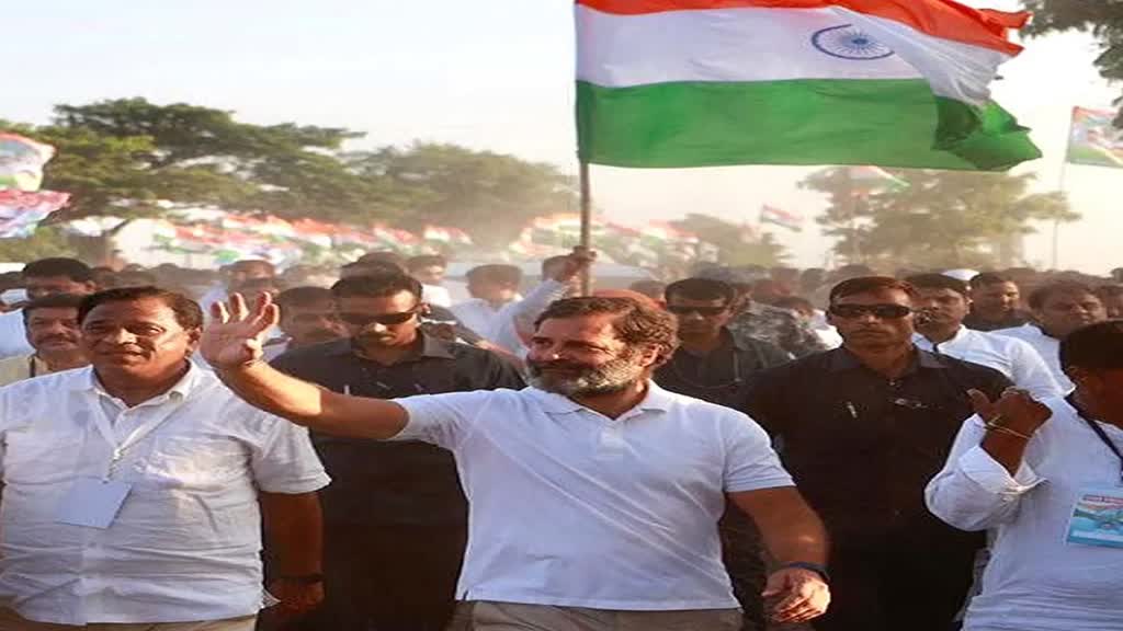 भारत जोड़ो यात्रा की एमपी में एंट्री, राहुल गांधी ने सभा को किया संबोधित