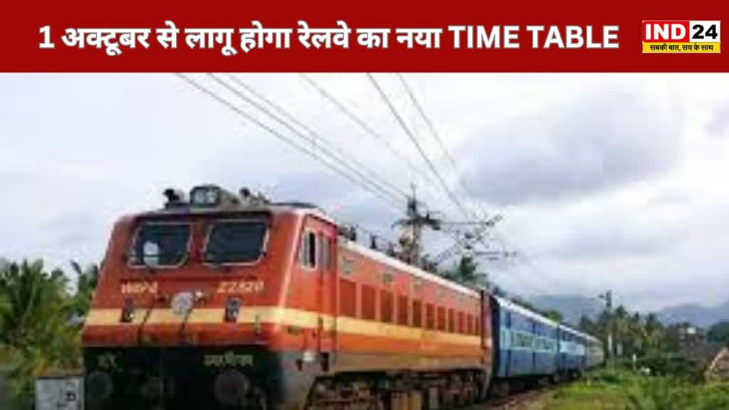 CG NEWS : 1 अक्टूबर 2023 को भारतीय रेलवे में नए बदलाव! 1 अक्टूबर से रेलवे का नया टाइम टेबल अपडेट!