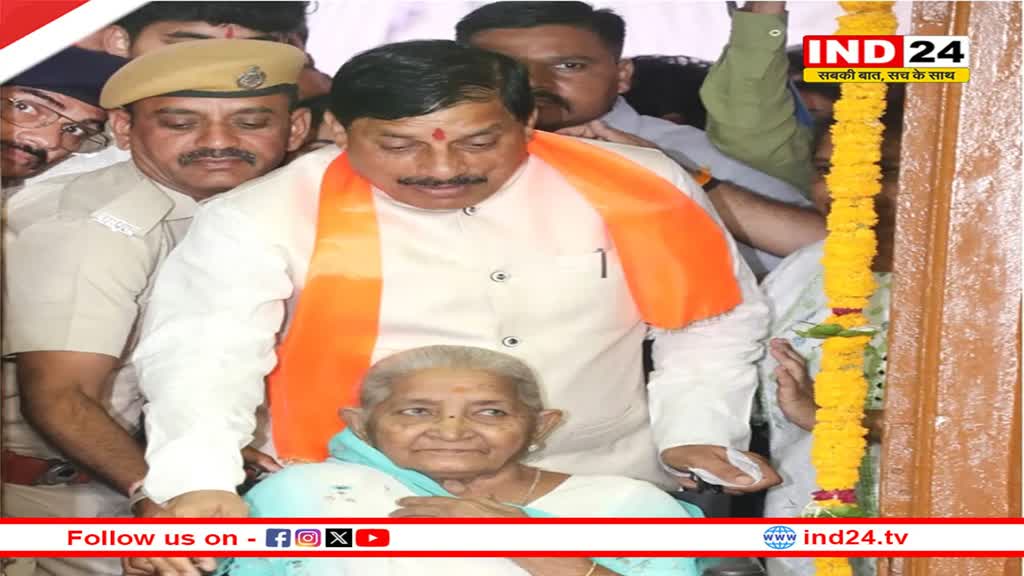 बुजुर्ग के साथी बने CM मोहन, व्हीलचेयर पर बैठी महिला को पहुंचाया मतदान केंद्र