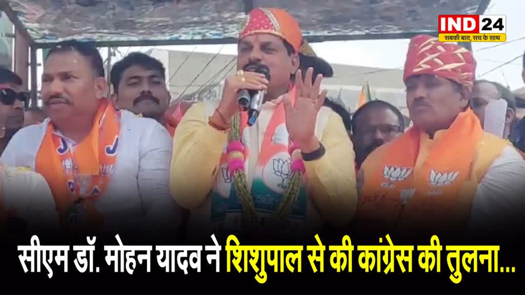 सीएम डॉ. मोहन यादव ने शिशुपाल से की कांग्रेस की तुलना...