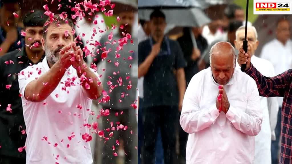 पंडित नेहरू की पुण्यतिथि पर कांग्रेस अध्यक्ष खड़गे और राहुल गांधी ने दी श्रद्धांजलि