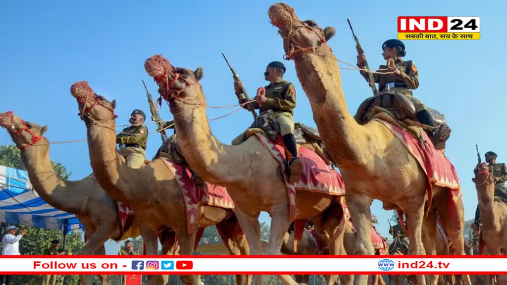 कर्तव्य पथ पर गणतंत्र दिवस की जोरों पर तैयारी, ऊंट की सवारी करते दिखी बीएसएफ की टुकड़ी