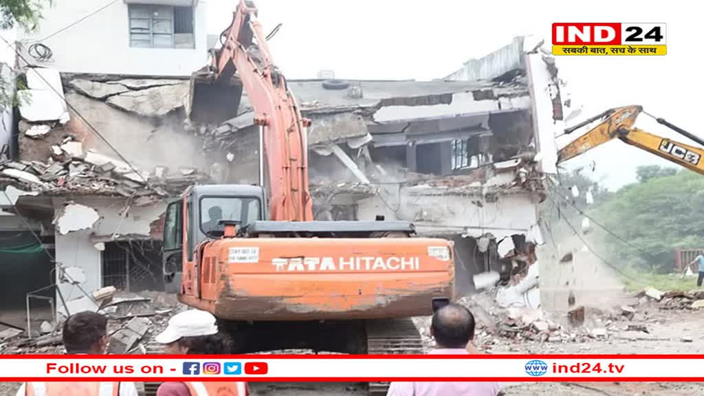 इंदौर में सिंहस्थ से पहले फोरलेन होगी एमआर-4 रोड, सात बाधक निर्माण तोड़े