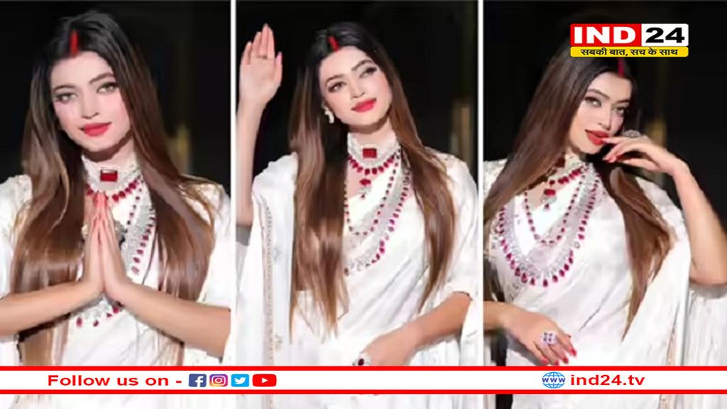 ऐश्वर्या राय की हूबहू कॉपी बन गई ये लड़की, बनारसी साड़ी और सिंदूर के साथ दिखा स्टनिंग लुक