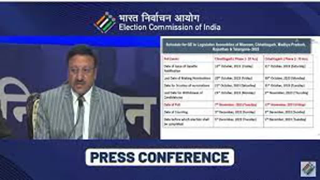 CG NEWS : CG में 7 और 17 नवम्बर और मध्यप्रदेश में 17 नवम्बर को होंगे चुनाव...