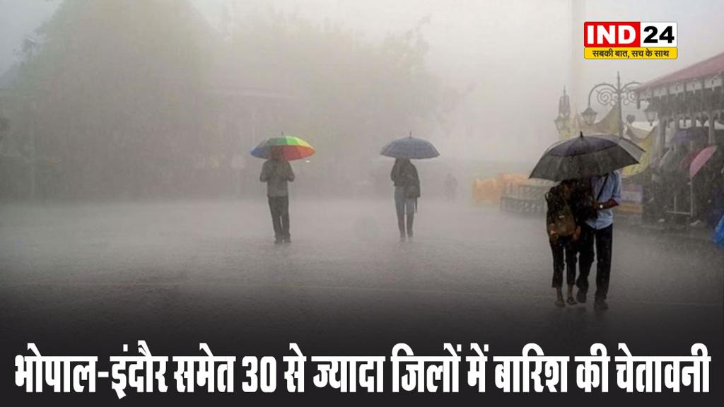 मप्र में आज इन जिलों में बारिश का अलर्ट