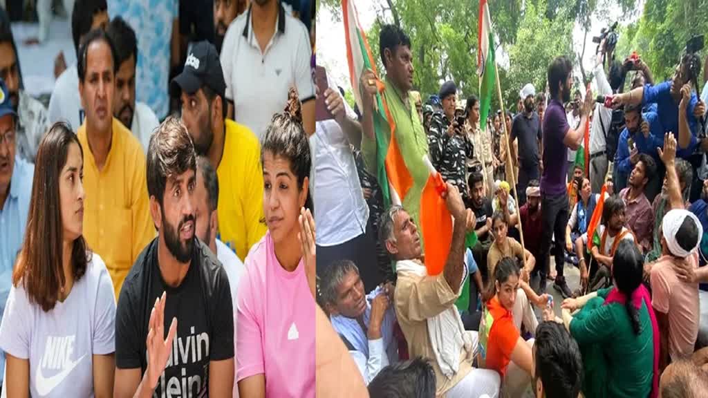 दिल्ली के जंतर-मंतर पर पहलवानों का जोरदार हंगामा, हिरासत में लिए पहलवान