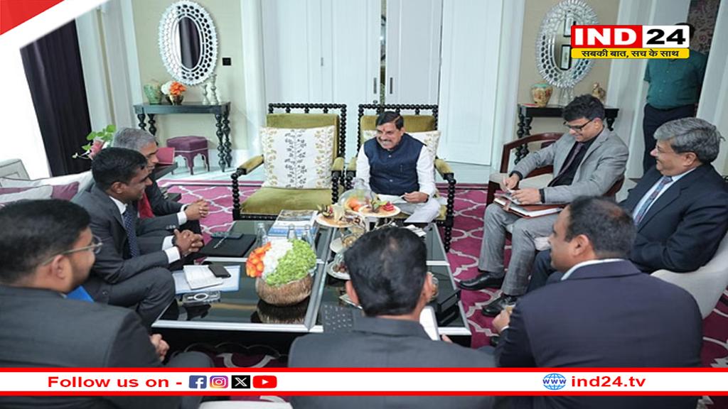 मुख्यमंत्री डॉ. मोहन यादव से ग्रियू एनर्जी के CEO की मुलाक़ात, नर्मदापुरम में 3.0 गीगावॉट सोलर सेल यूनिट प्रस्तावित, 700 से अधिक रोजगार की संभावना