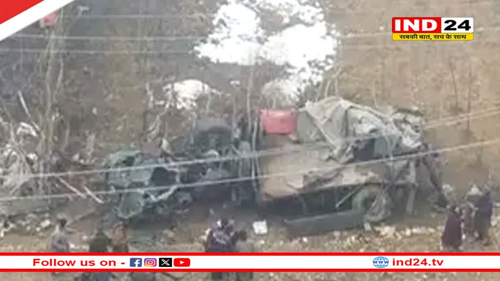 जम्मू-कश्मीर में बड़ा हादसा: बांदीपोरा में खाई में गिरा सेना का ट्रक, 2 जवानों की मौत, कई लोग घायल