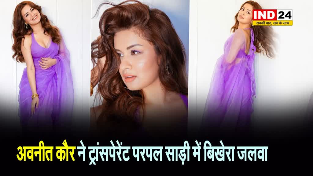 Avneet Kaur ने ट्रांसपेरेंट परपल साड़ी में बिखेरा जलवा, अभिनेत्री की मुस्कान ने फैंस को मंत्रमुग्ध