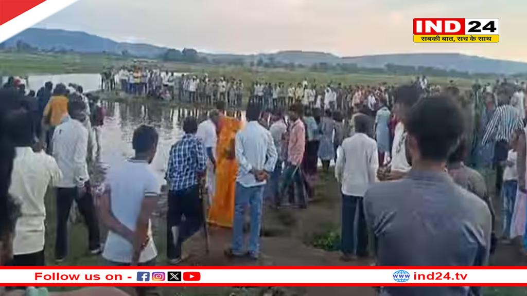 खंडवा में बड़ा हादसा,मूर्ति विसर्जन के दौरान ट्रॉली नदी में गिरी, 10 की मौत