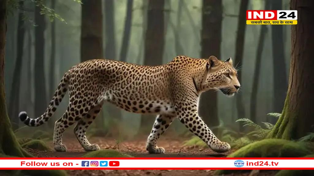 अज्ञात वाहन ने तेंदुए को मारी टक्कर, दर्दनाक मौत