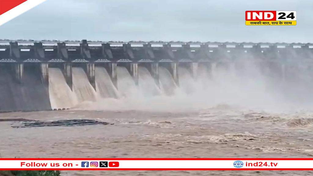 मानसून में पहली बार जबलपुर के बरगी बांध के नौ गेट खोले गए