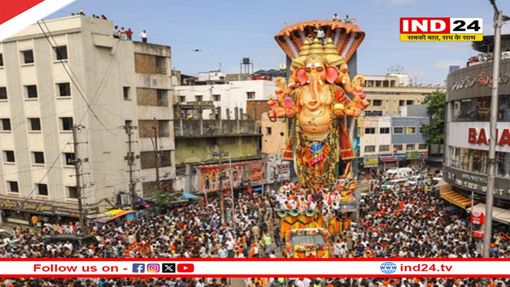 धूम-धाम से किया जा रहा है बप्पा को विदा, देशभर में ‘अगले बरस तू जल्दी आ’ की गूंज
