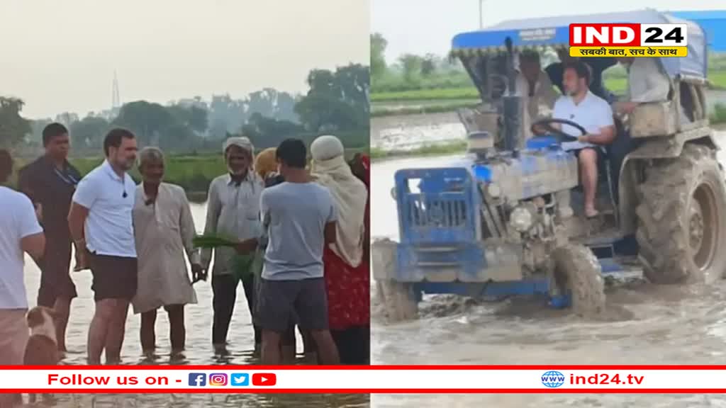 हरियाणा में ट्रैक्टर चलाते हुए वायरल हुई Rahul Gandhi की तस्वीरें 