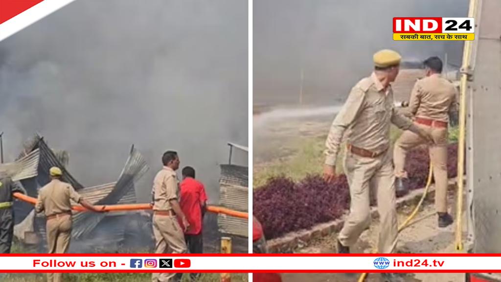 फतेहपुर में पटाखा मंडी में लगी भीषण आग, मौके पर पहुंचीं दमकल की कई गाड़ियां