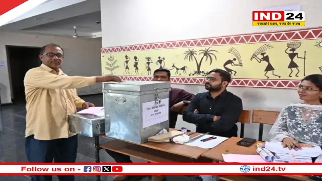 नगरीय निकाय चुनाव, 11 फरवरी को वोटिंग, चुनाव में ड्यूटी करने वाले कर्मचारियों ने किया मतदान