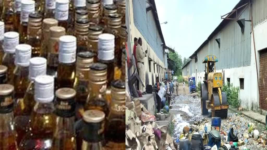 आबकारी विभाग की बड़ी कार्यवाही, भोपाल में करोड़ों रुपए की शराब की बोतलों पर चला बुलडोजर 