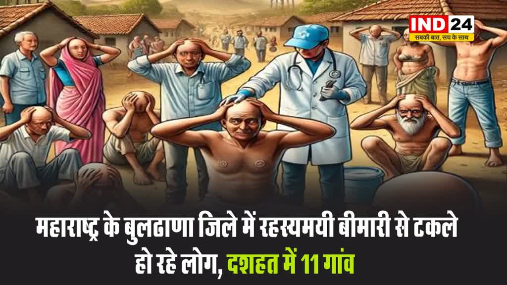 महाराष्ट्र के बुलढाणा जिले में रहस्यमयी बीमारी से टकले हो रहे लोग, दशहत में 11 गांव 