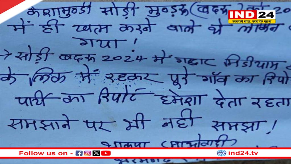 नक्सलियों ने पुलिस मुखबिरी के शक में ग्रामीण को उतारा मौत के घाट