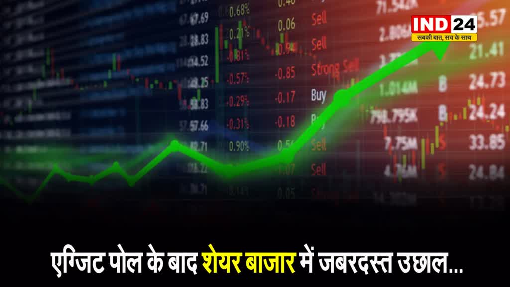 Stock Market News: Exit Poll के बाद शेयर बाजार में जबरदस्त उछाल...