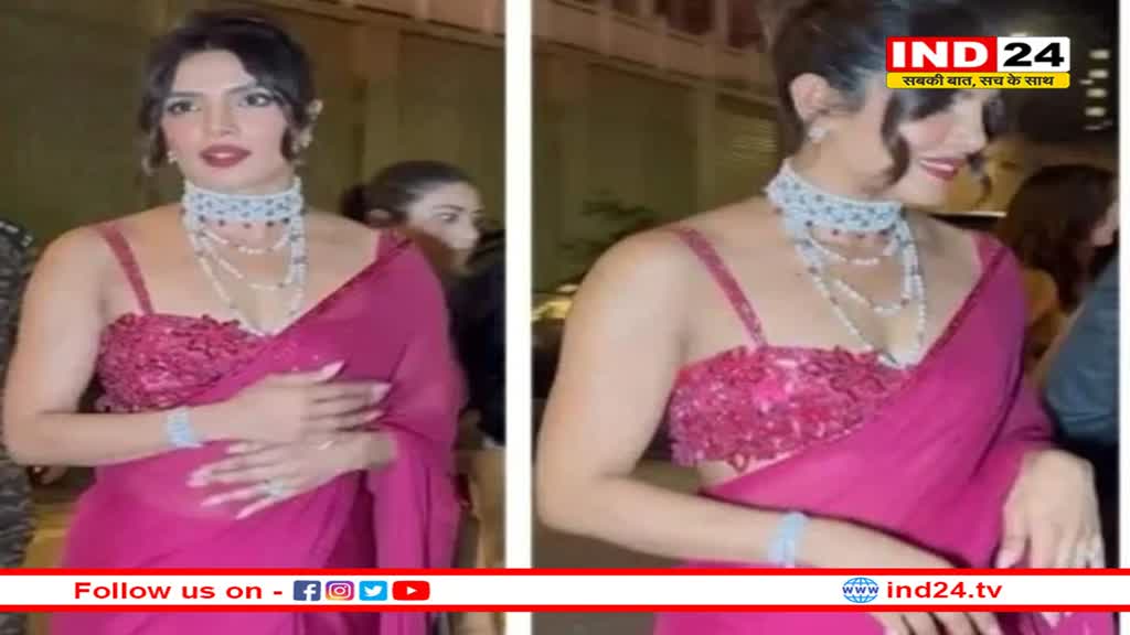 भाई की शादी में छा गया प्रियंका का हॉट लुक